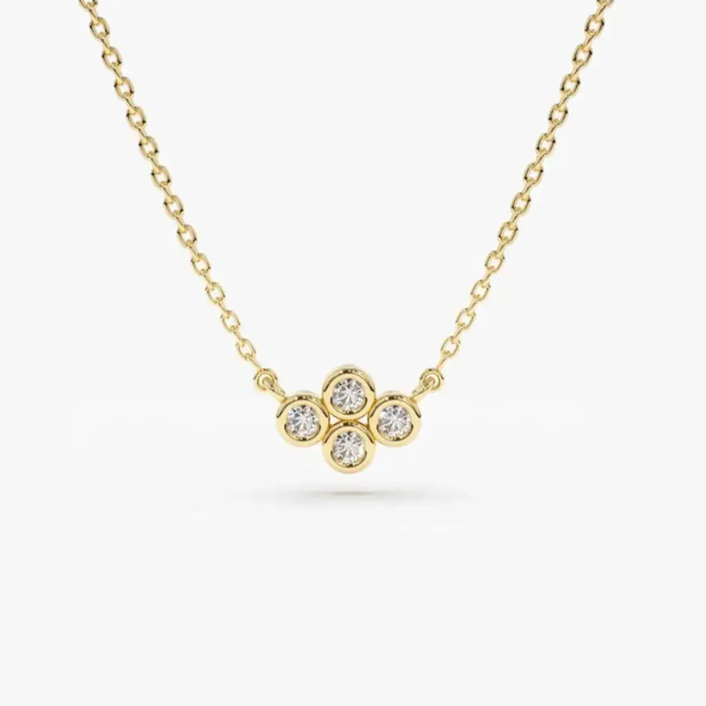 0.13CTW Four Stone Diamond Necklace