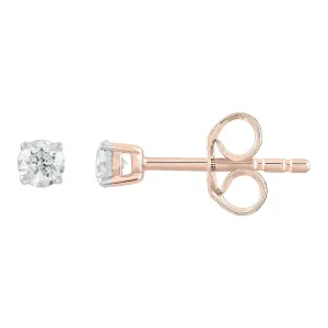 0.15ct Diamond Stud Earrings In 9Ct Rose Gold