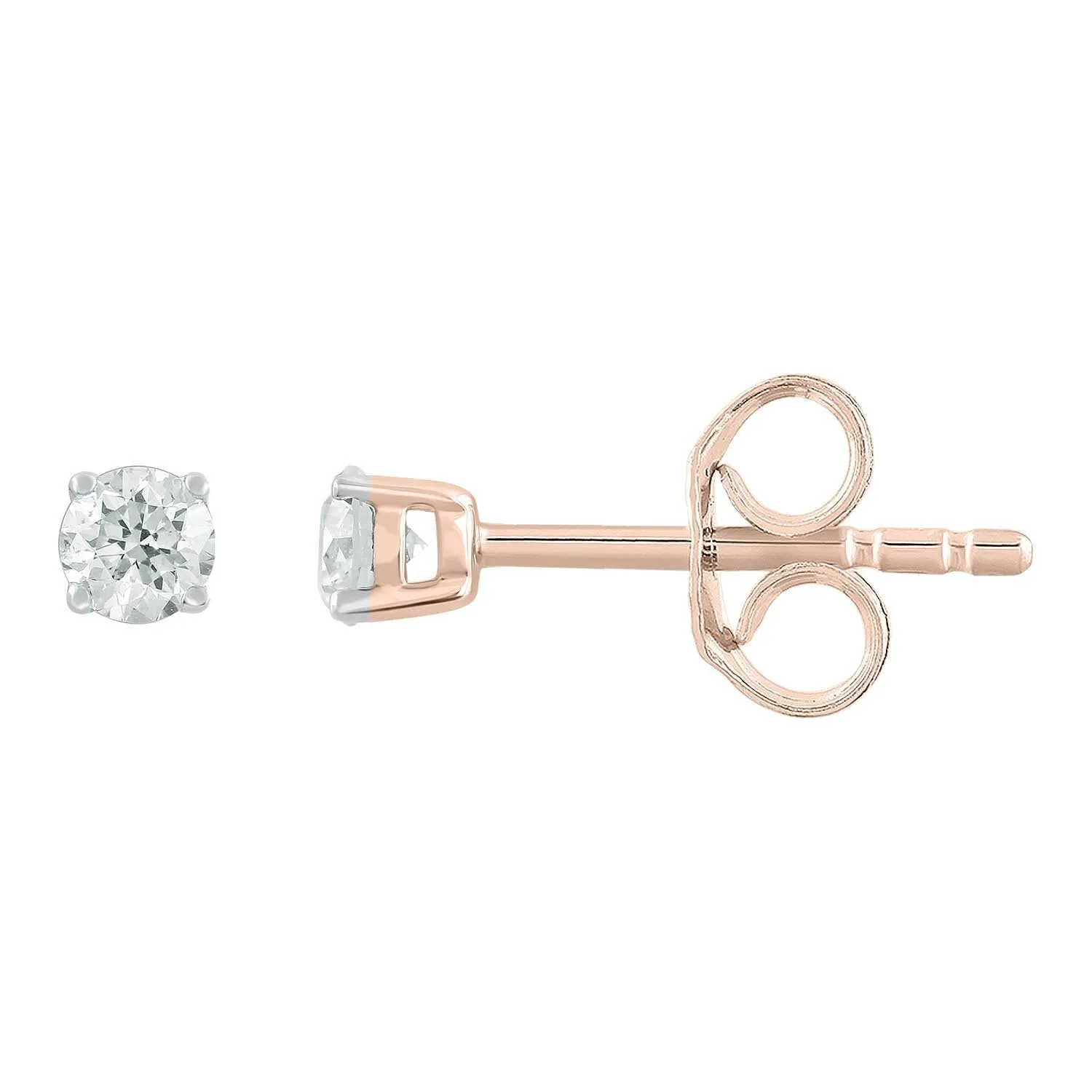 0.15ct Diamond Stud Earrings In 9Ct Rose Gold