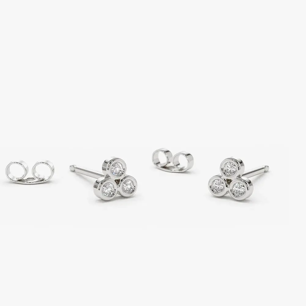 0.18CTW Diamond Bezel Set Suds Earrings