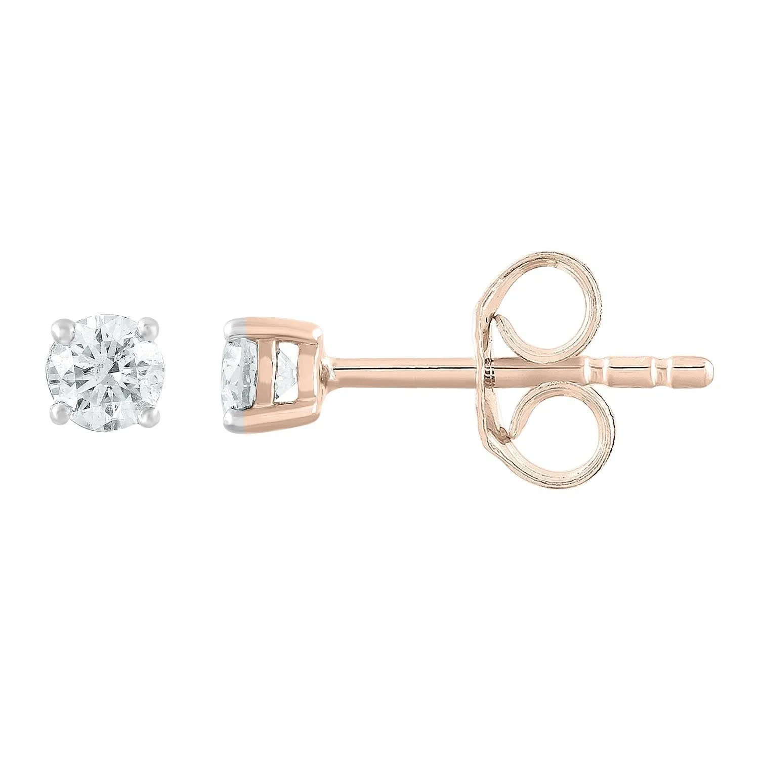 0.25ct Diamond Stud Earrings In 9Ct Rose Gold