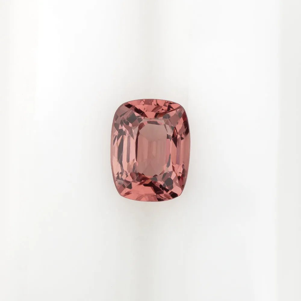 0.78ct PEACH PINK NATURAL SPINEL SALMON CUSHION SHAPE CUT LOOSE GEMSTONE ORANGE