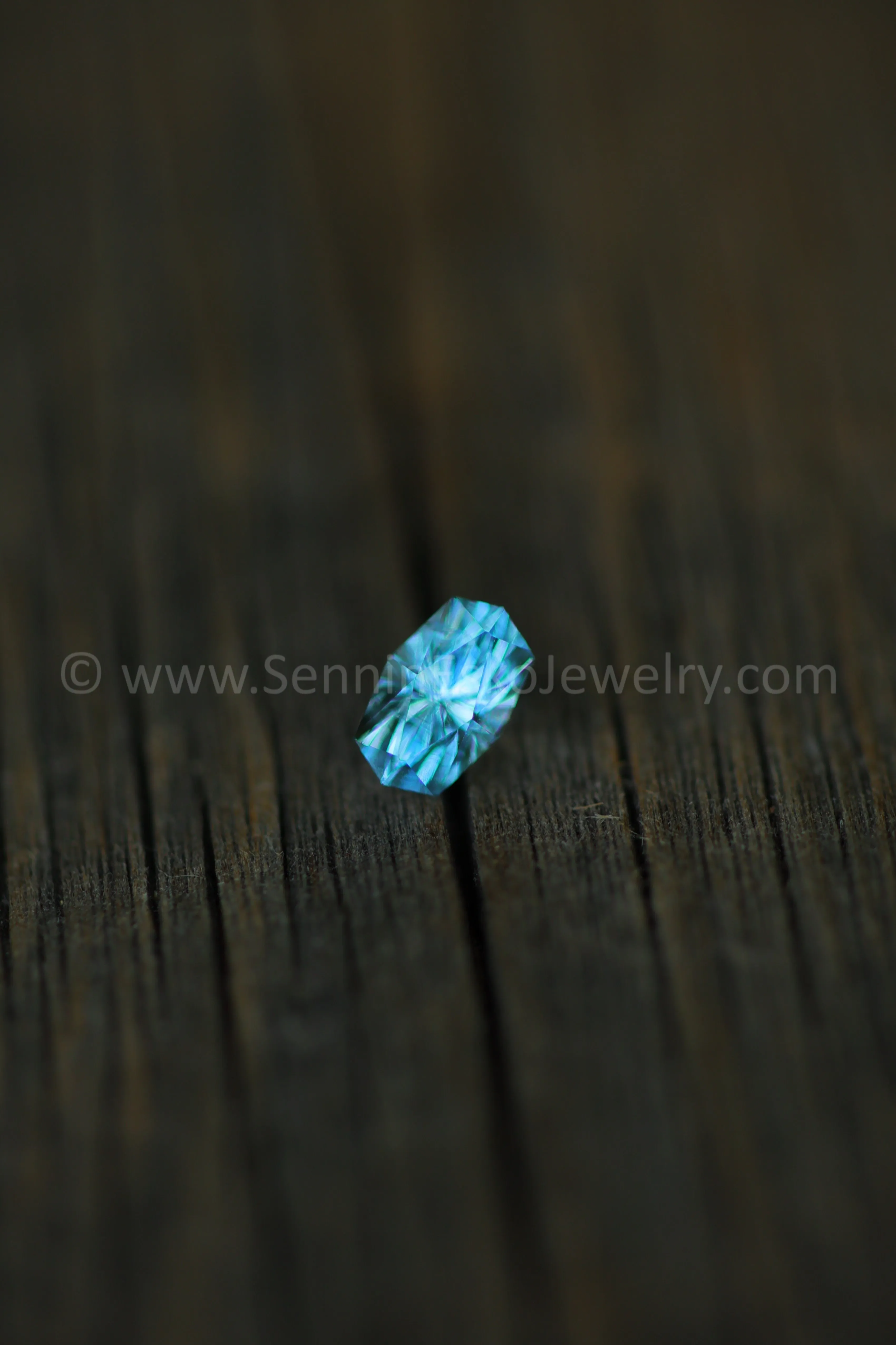0.9 Carat Aquamarine Octagon -  7.7x4.9mm - Galaxy Cut