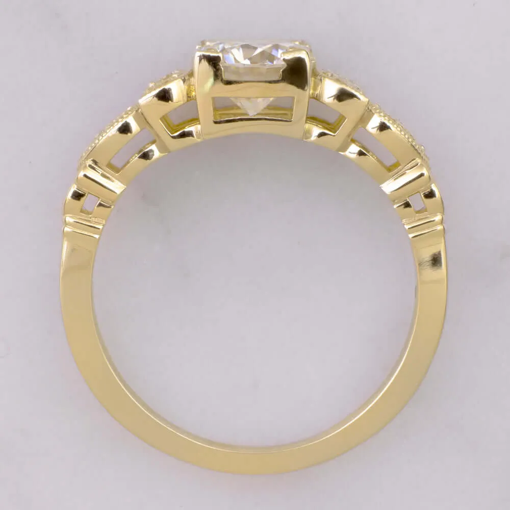 1.24ct GIA CERTIFIED OLD EUROPEAN CUT DIAMOND ENGAGEMENT RING VINTAGE INSPIRED