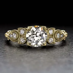 1.24ct GIA CERTIFIED OLD EUROPEAN CUT DIAMOND ENGAGEMENT RING VINTAGE INSPIRED
