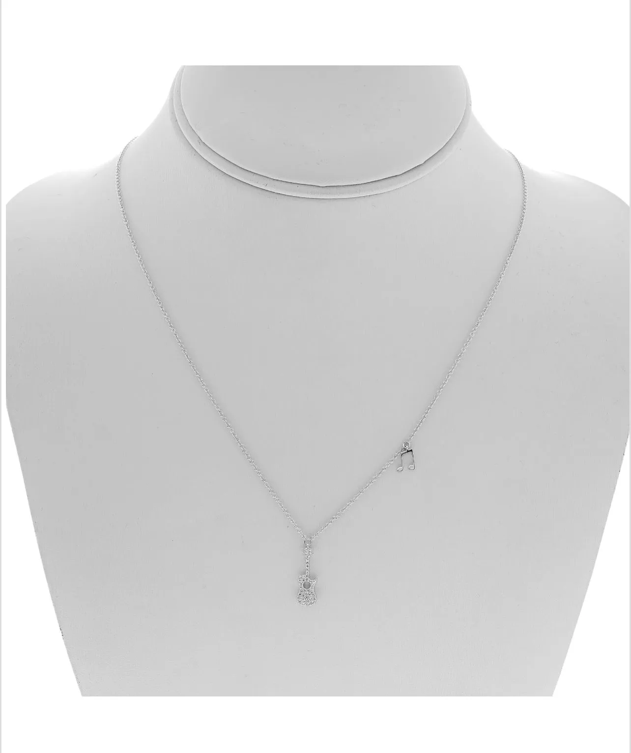 14k Diamond Guitar Necklace