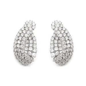 18K White Gold Ladies "Hana" Diamond Earrings