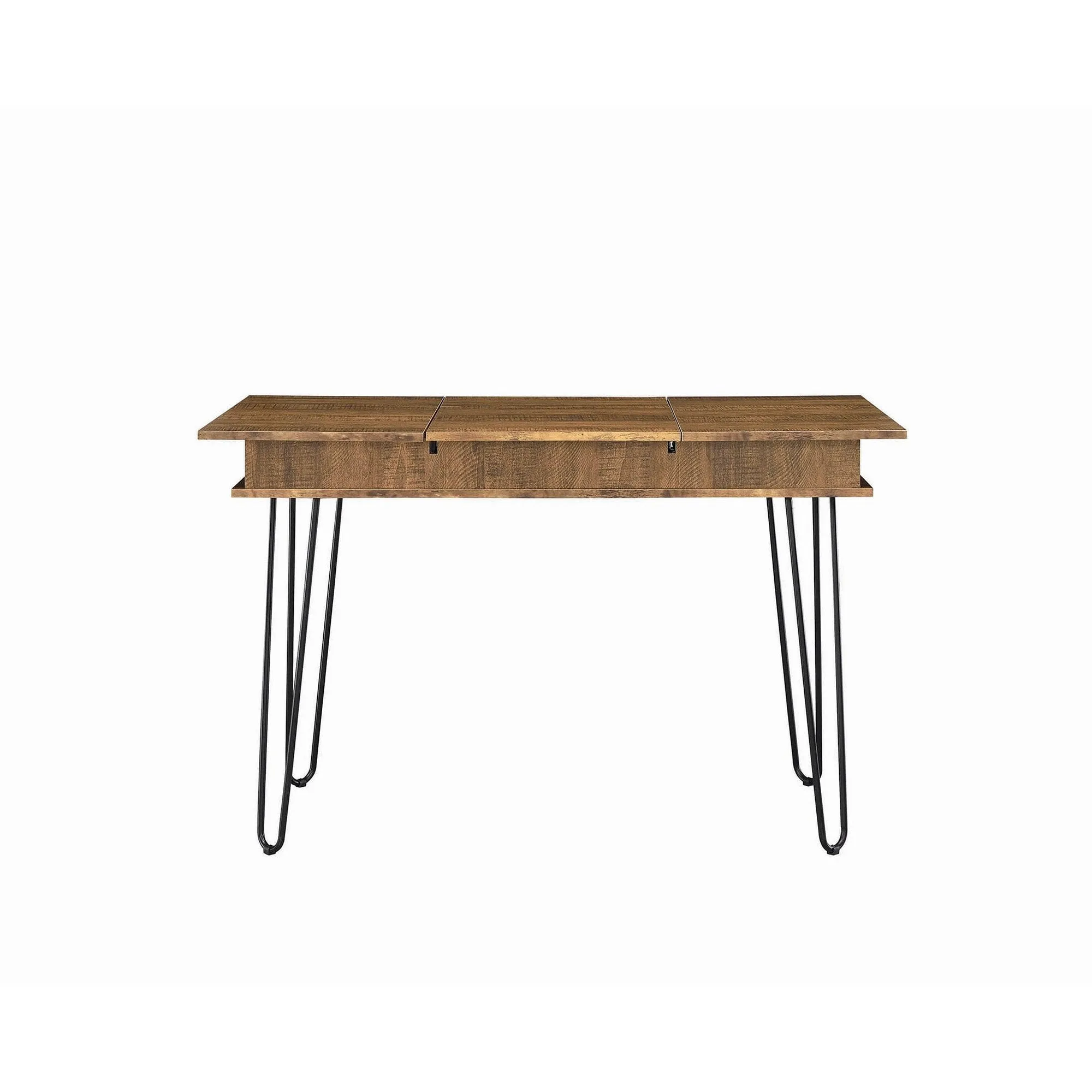47" Lift-Top Storage Writing Desk with USB Port, Brown