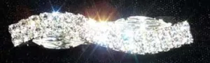 #6288 Swirve and Marquis Rhinestone Barrette