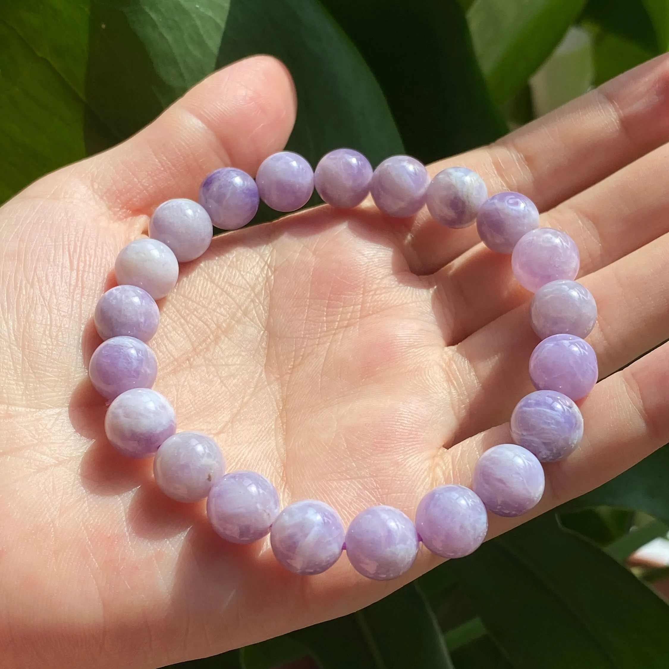 8mm/ 10mm Quality Cream Amethyst Natural Stone Bracelet, Round beads Energy Gemstone Loose Beads DIY Jewelry Making Design for Bracelet