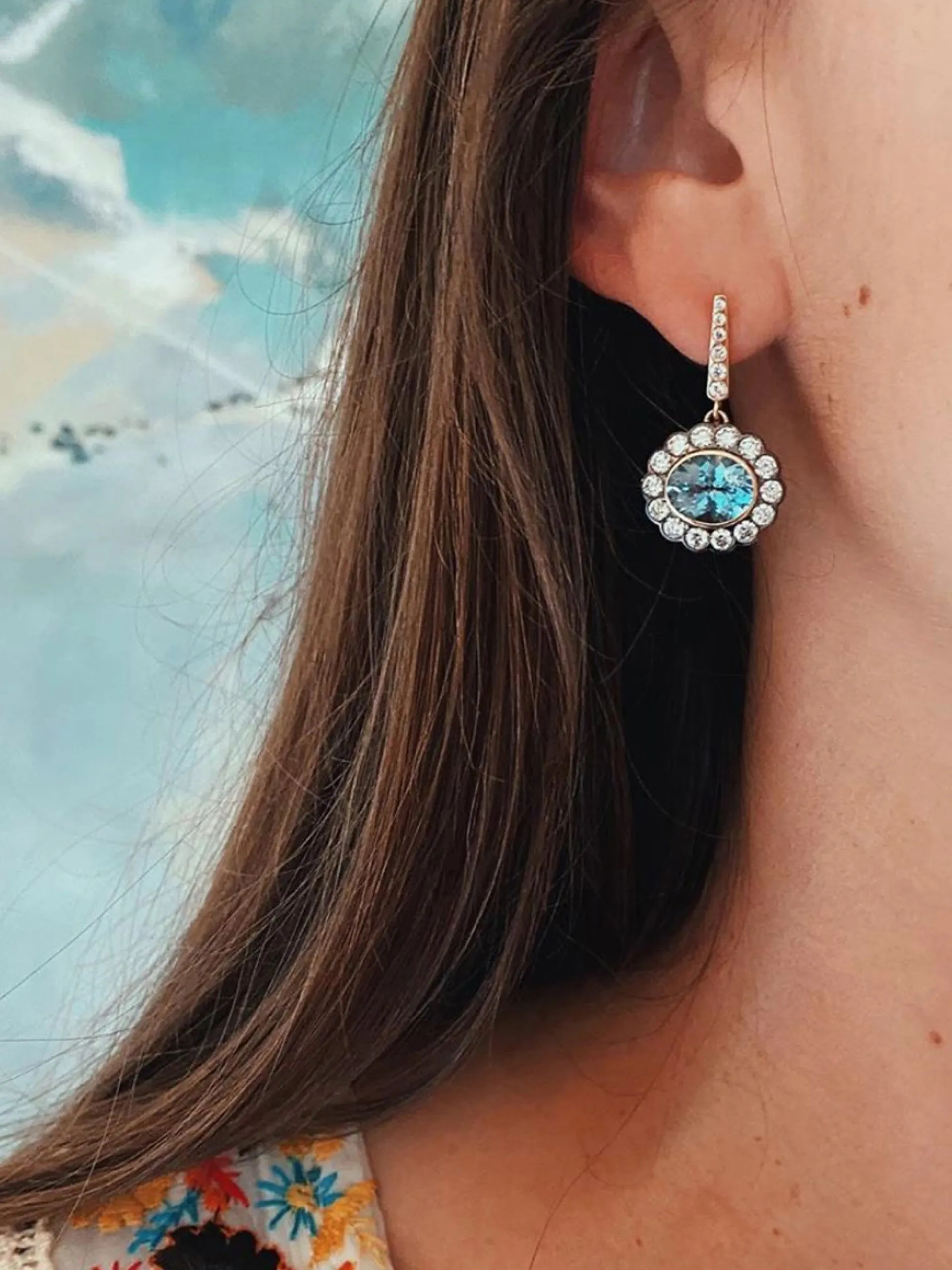 Alexandra earrings in aquamarine