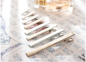 Alligator Clip Hairpin 24 32 41 46 56 66 77 97 mm Silver Tone Flat Square Single Prong Pinch DIY Barrette Teeth Hair Accessory Blank Supply