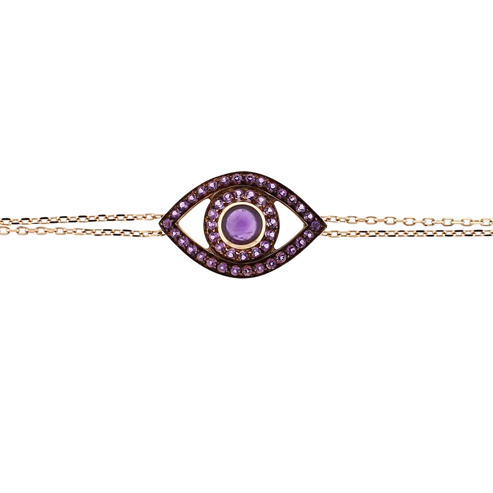 Amethyst Big Eye Bracelet