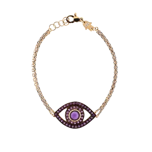 Amethyst Big Eye Bracelet