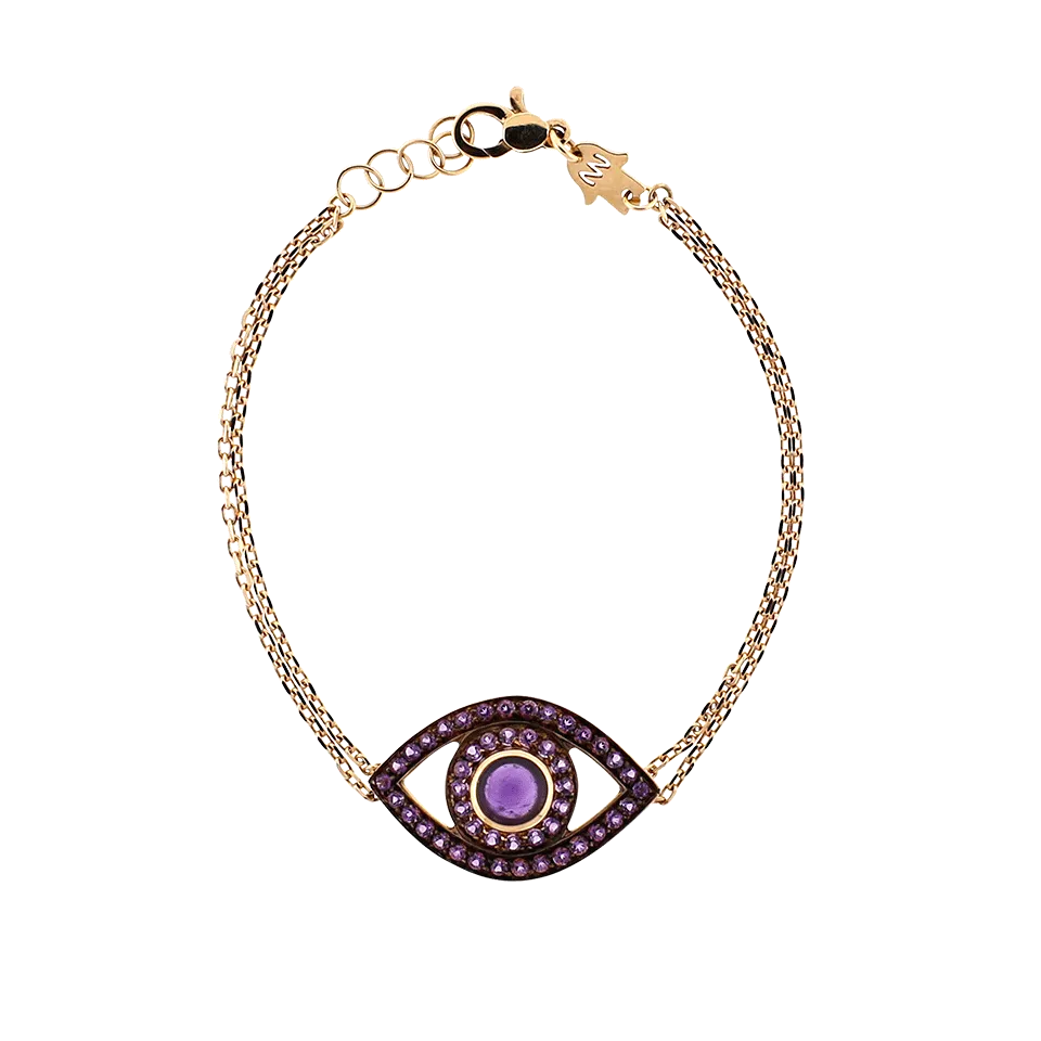 Amethyst Big Eye Bracelet