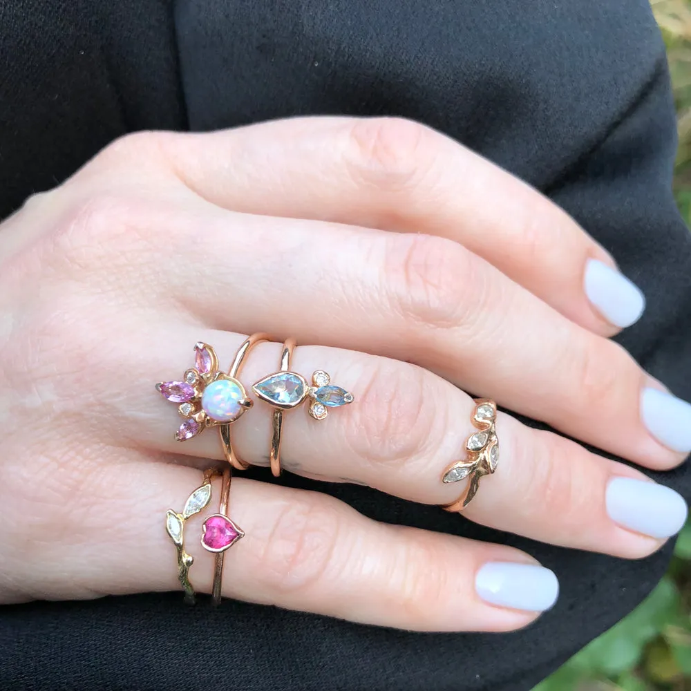 Aquamarine Scepter Ring