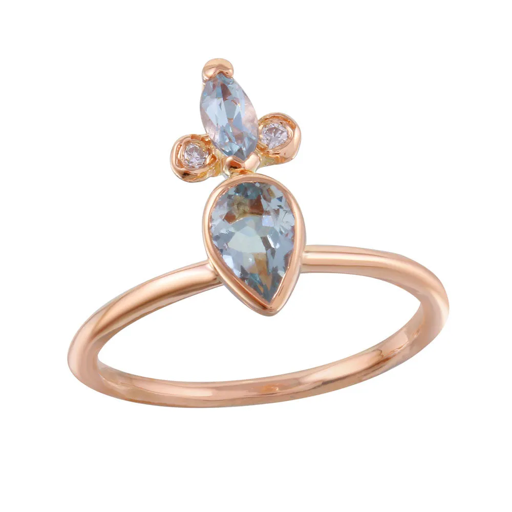 Aquamarine Scepter Ring
