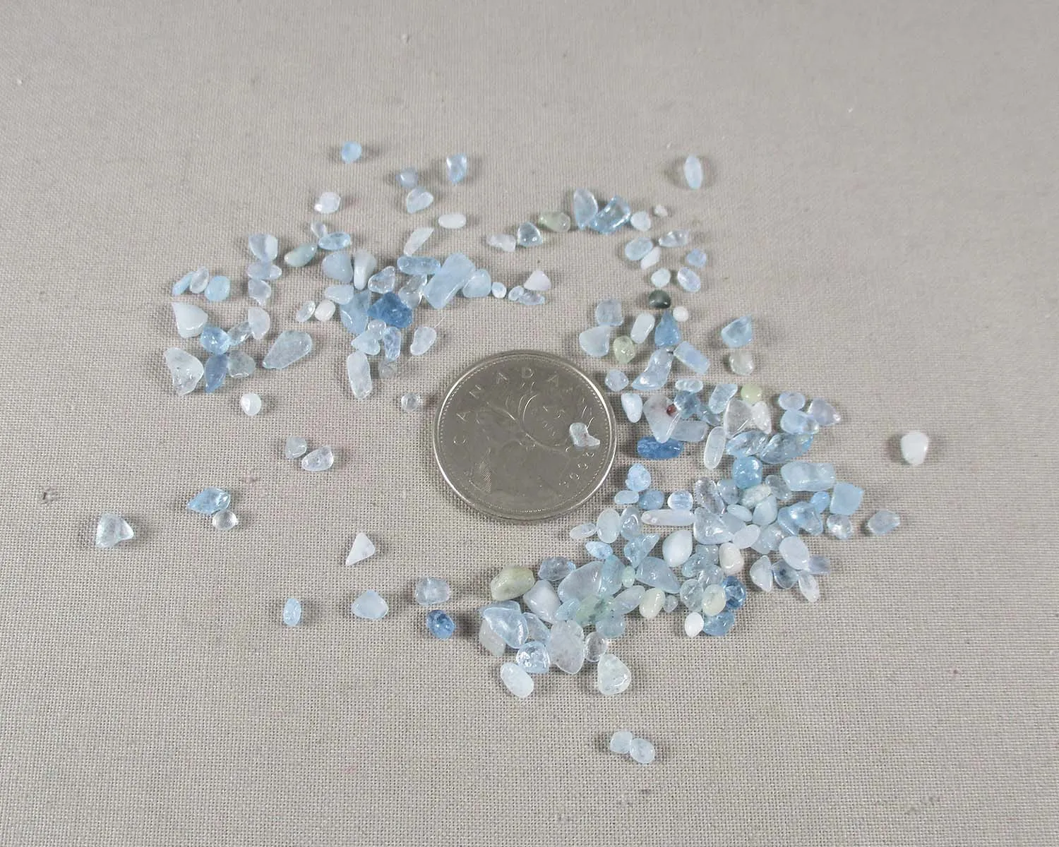 Aquamarine Stone Chips (Undrilled) 100grams G015