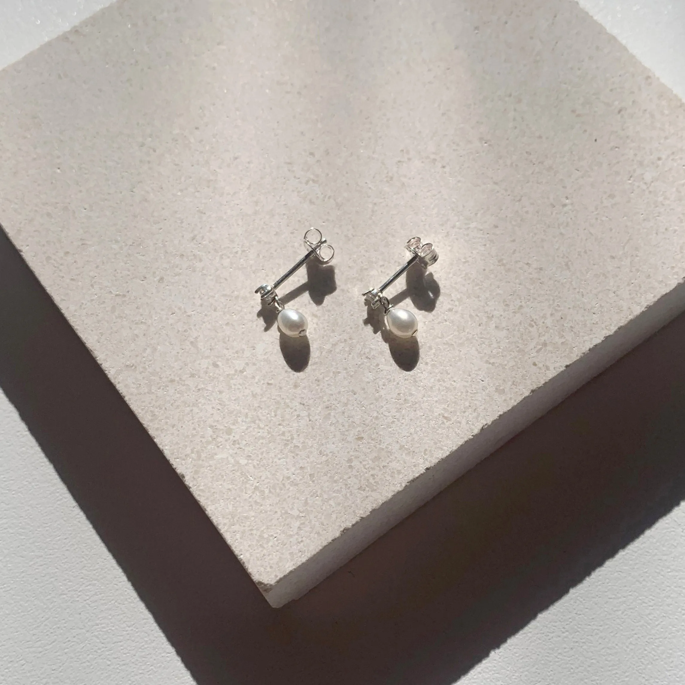 Aspen Mini Drop Earrings - Silver