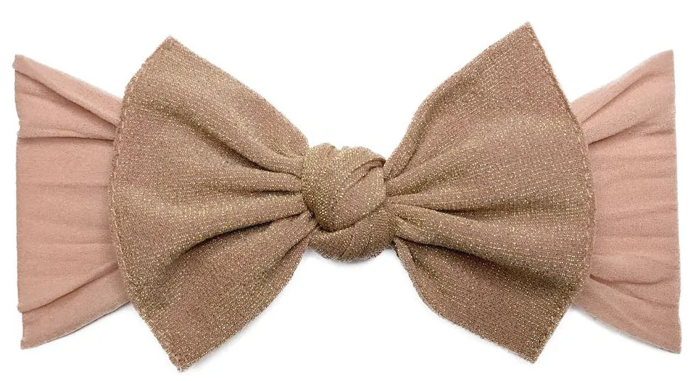 Baby Bling Metallic Knot Headband-Rose Gold