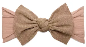 Baby Bling Metallic Knot Headband-Rose Gold