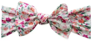 Baby Bling White Floral Scatter Printed Knot Headband