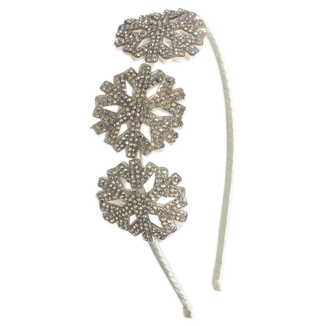 Bari Lynn AB Swarovski Crystal Snowflakes Headband