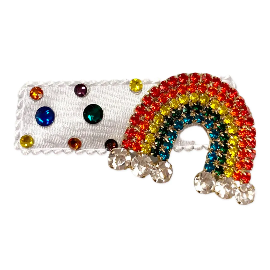 Bari Lynn Rainbow w/Swarovski Crystal Snap Clip - 5 Colors