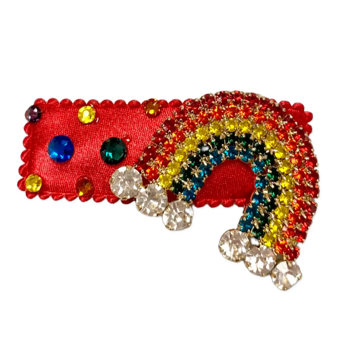Bari Lynn Rainbow w/Swarovski Crystal Snap Clip - 5 Colors
