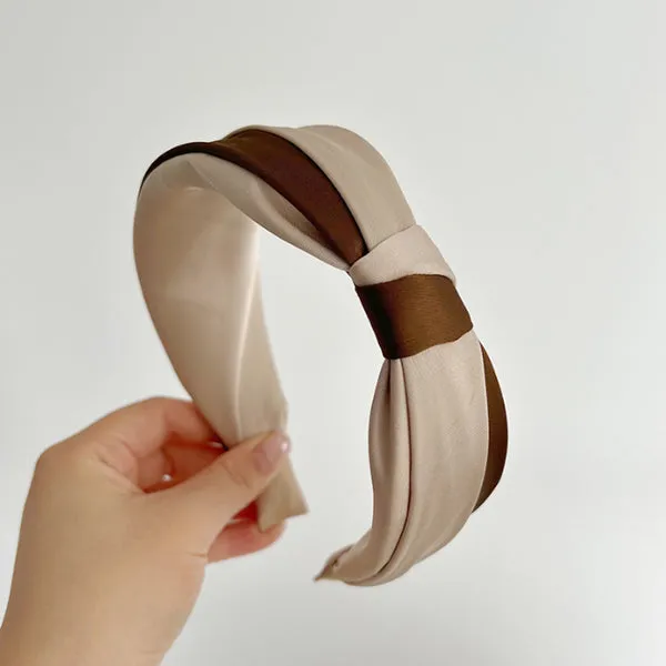 Beige Brown Knotted Headband 米色褐色打結頭箍 HA20462