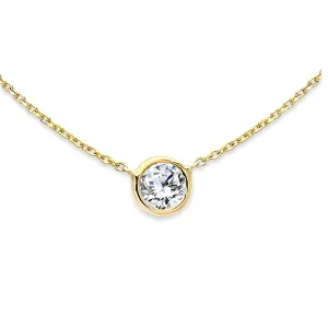 Bezel Diamond Necklace