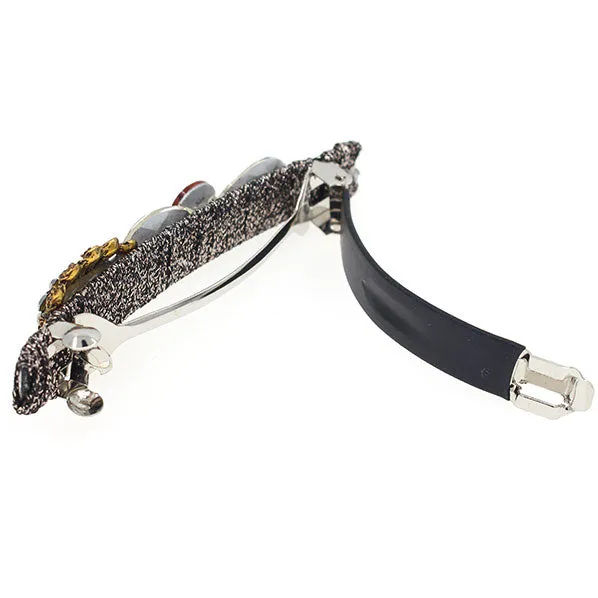 Blackberry Hair Barrette w/ Rhinestones