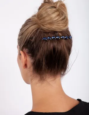 Blue Crystal Gunmetal Large