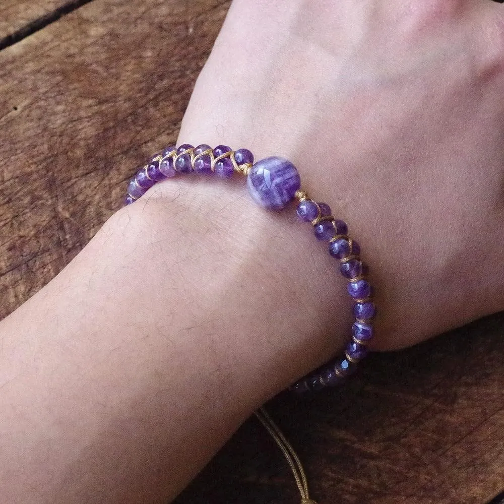 Braided Marble Charm Bracelet