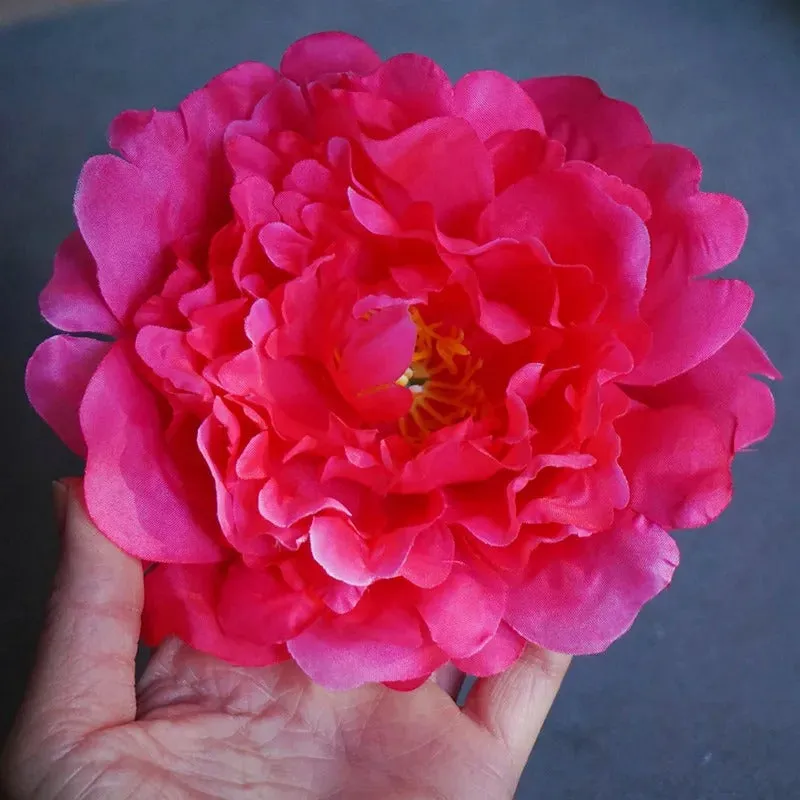 Bright-Colored Big Artificial Tropical Flower Hair Clip Barrette