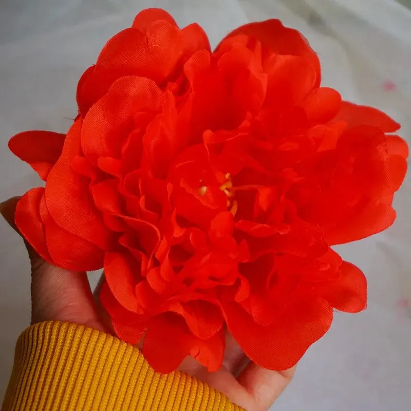 Bright-Colored Big Artificial Tropical Flower Hair Clip Barrette