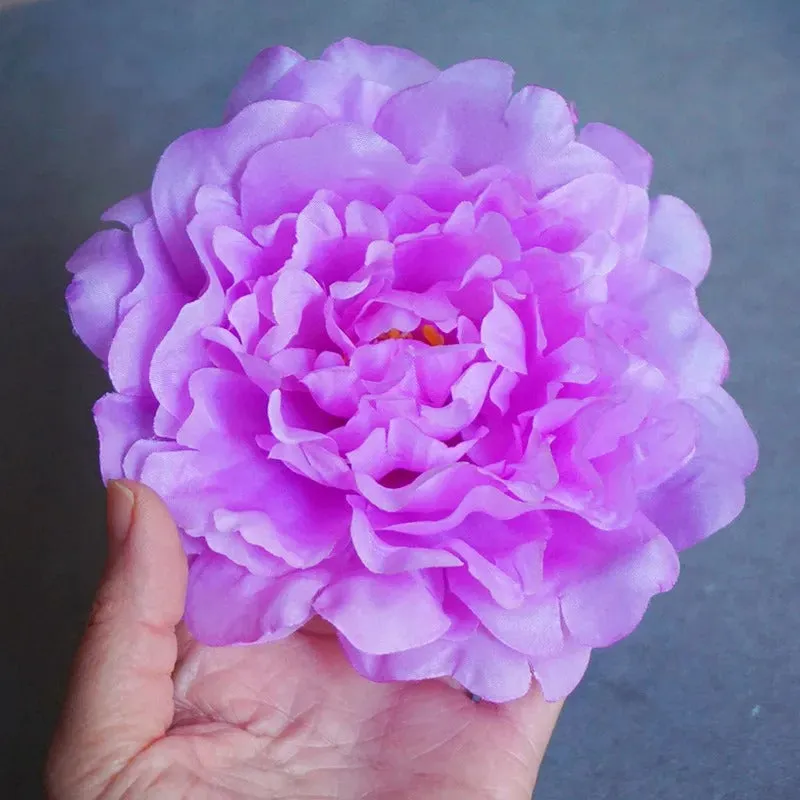 Bright-Colored Big Artificial Tropical Flower Hair Clip Barrette