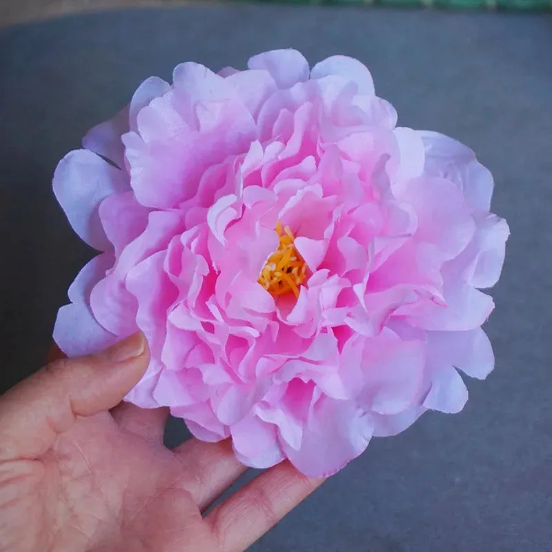 Bright-Colored Big Artificial Tropical Flower Hair Clip Barrette