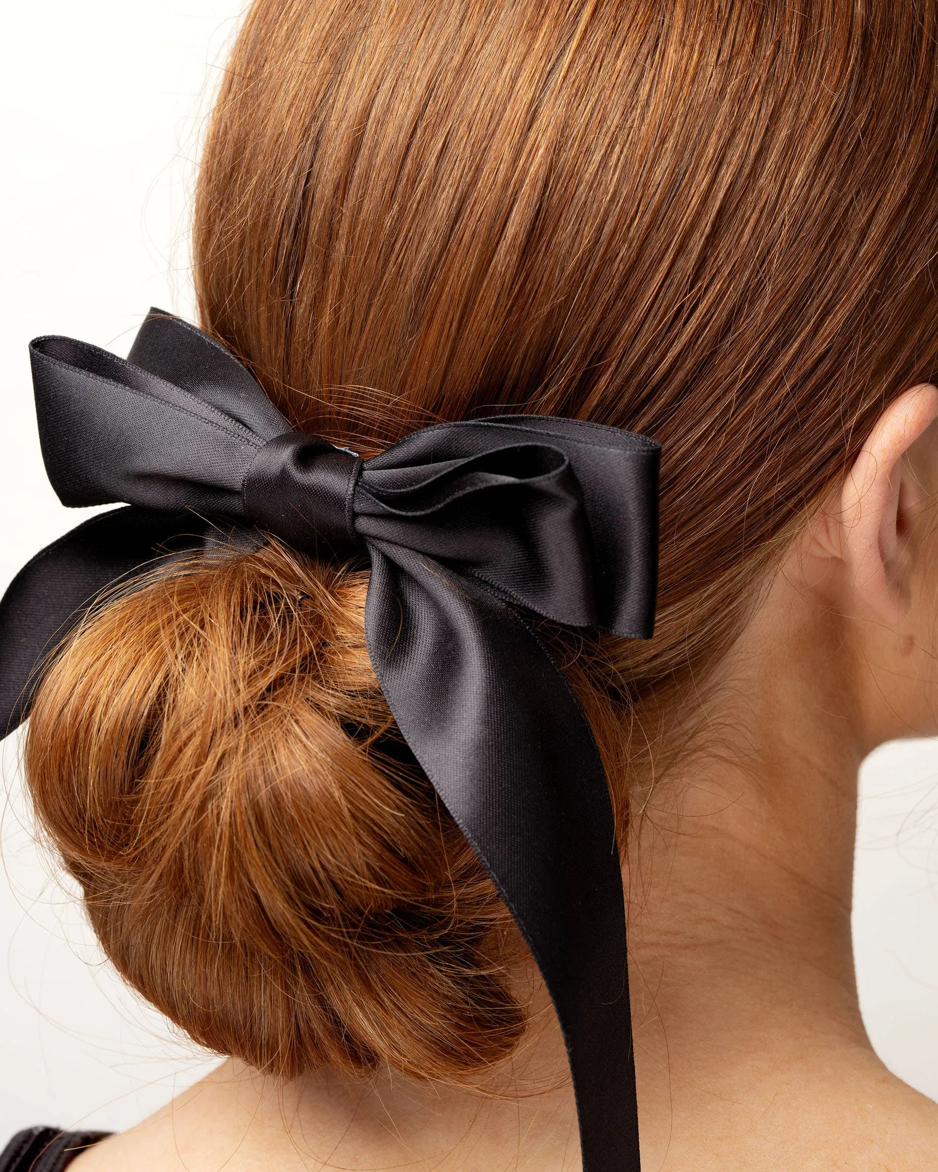 Brushworks Satin Hair Bow Duo – Black & White