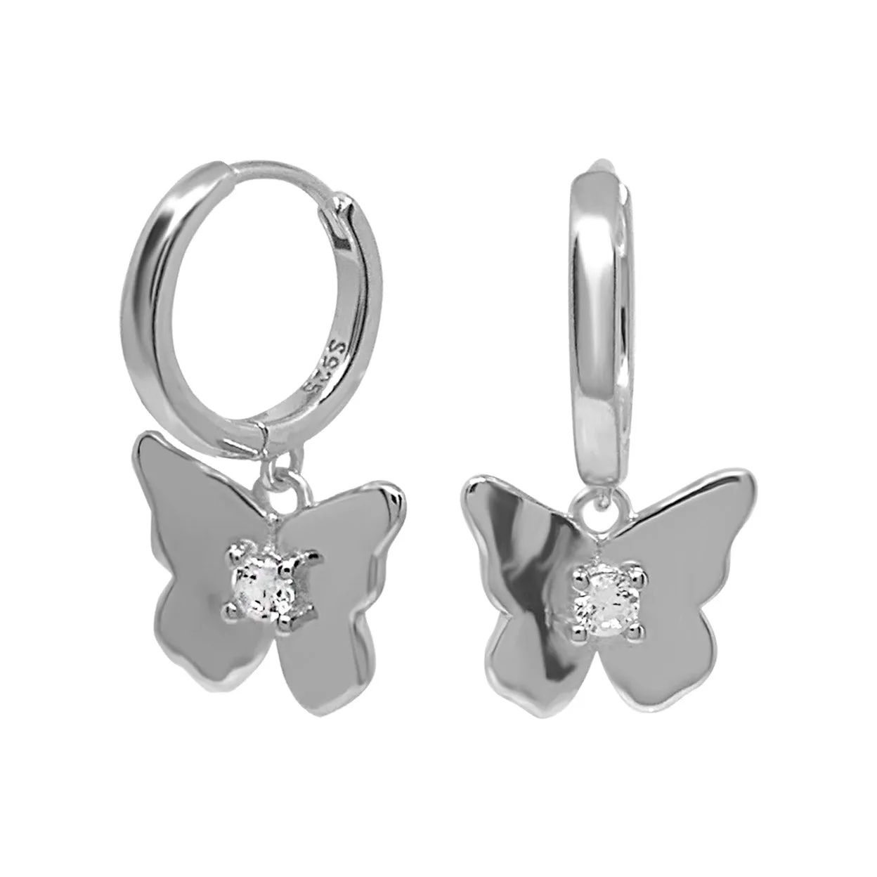 Butterfly Hoop Earrings