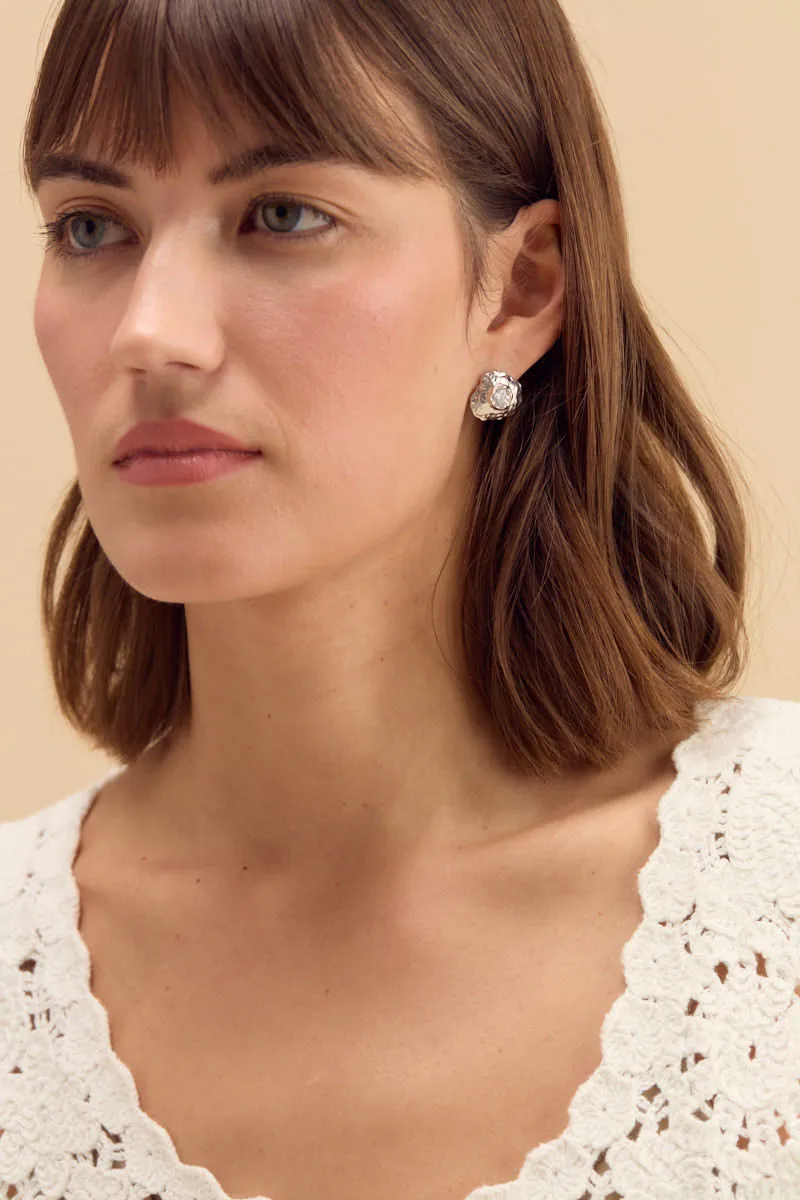 Cannonborough Rhodium Plated Stud Earring