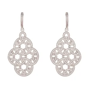Celtic Knot Aoife Drop Earrings Silver
