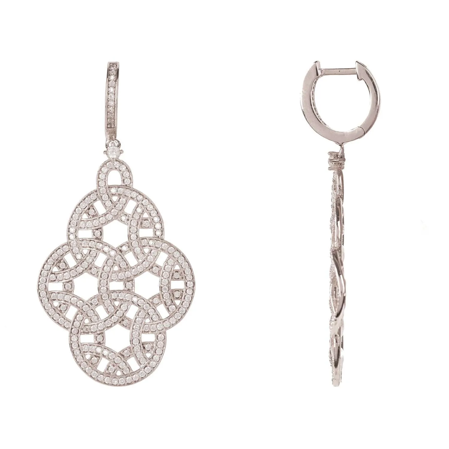 Celtic Knot Aoife Drop Earrings Silver