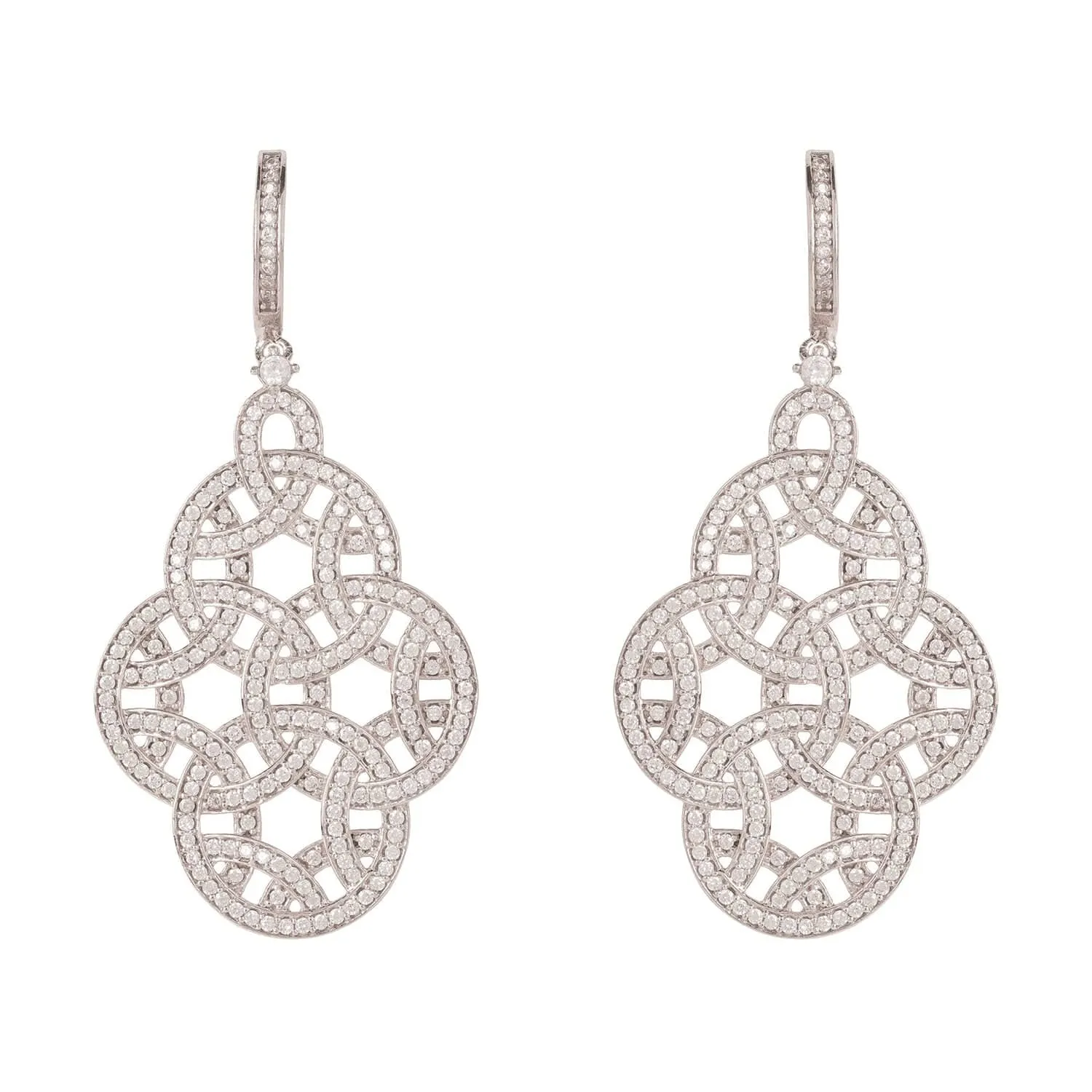 Celtic Knot Aoife Drop Earrings Silver