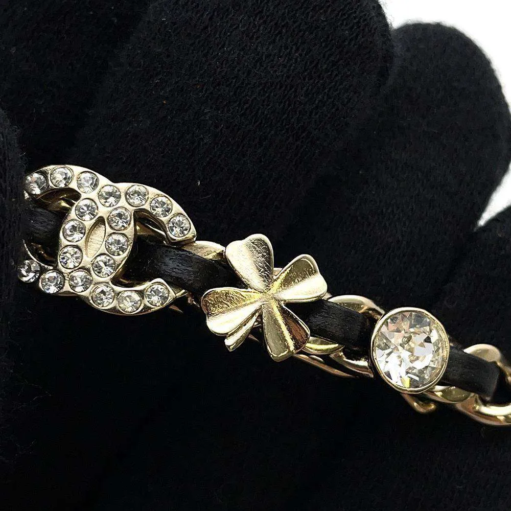 CHANEL CC Logo/Clover/Star Barrette Hairpin Rhinestone Faux Pearl  Gold Plated