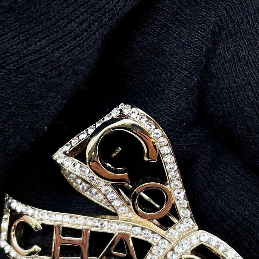 CHANEL Coco CHANEL ribbon hairpin Metal Rhinestone