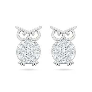 Charming Owl Zircon Stud Earrings