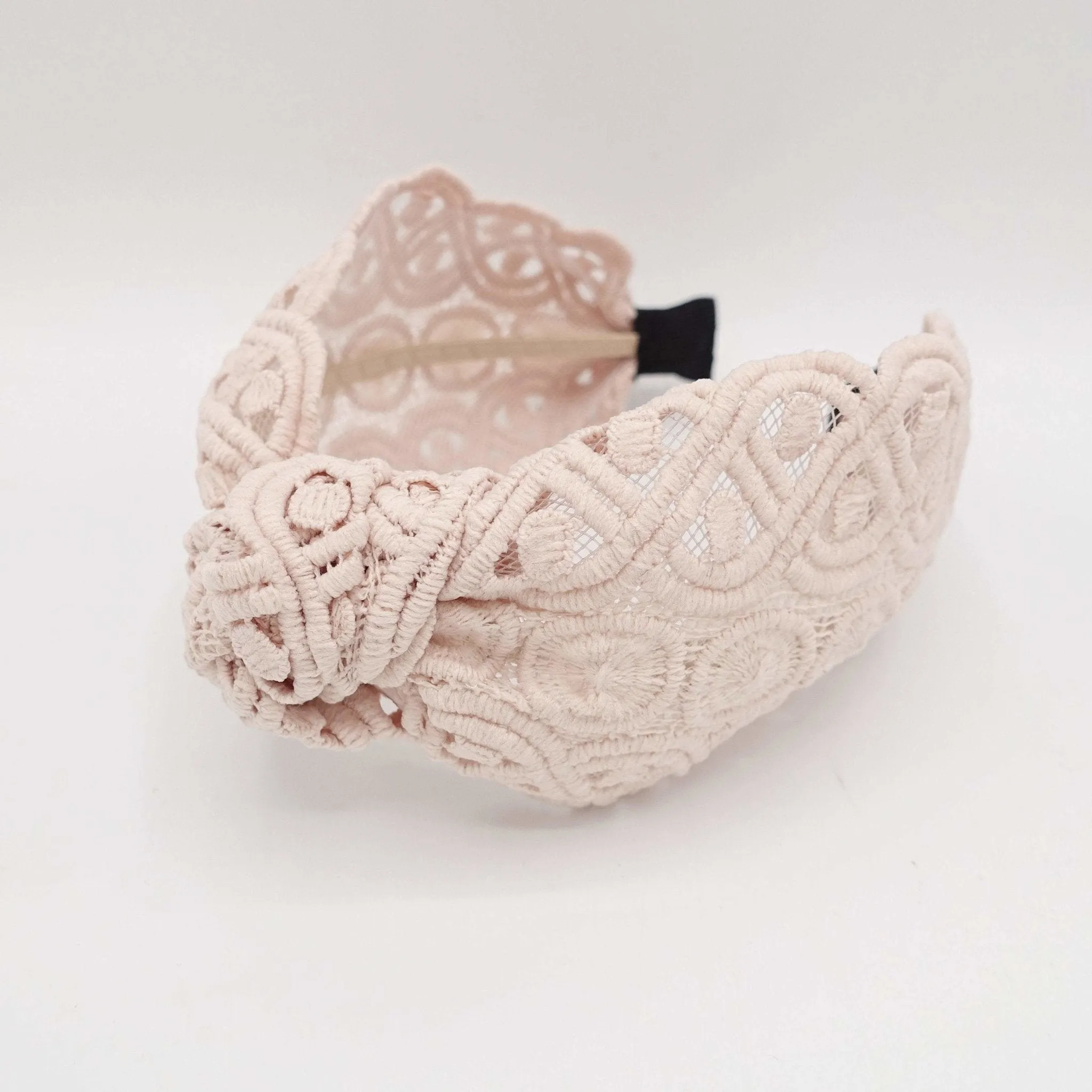 circle twist pattern knot headband mesh hairband for women