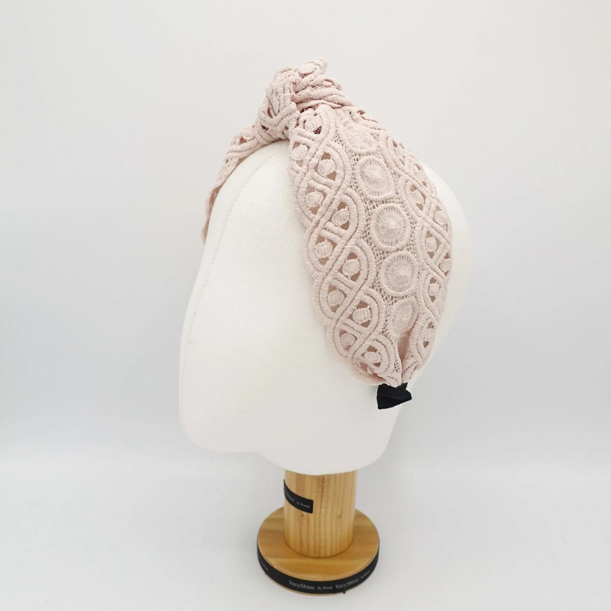 circle twist pattern knot headband mesh hairband for women