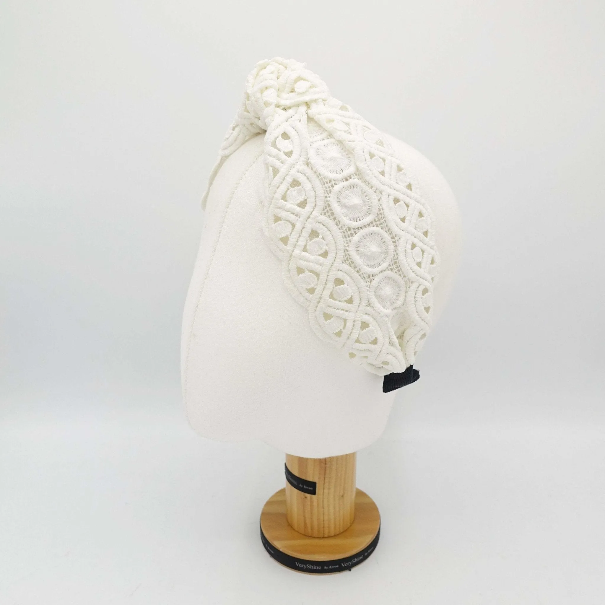circle twist pattern knot headband mesh hairband for women
